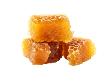 Honeycomb slice on transparent background PNG.

