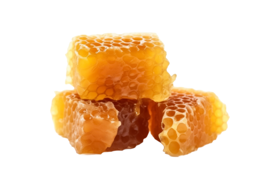 Honeycomb slice on transparent background PNG.

