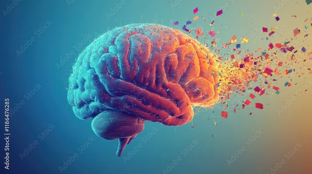Poster the disintegrating mind: a vivid depiction of cognitive decline and memory loss