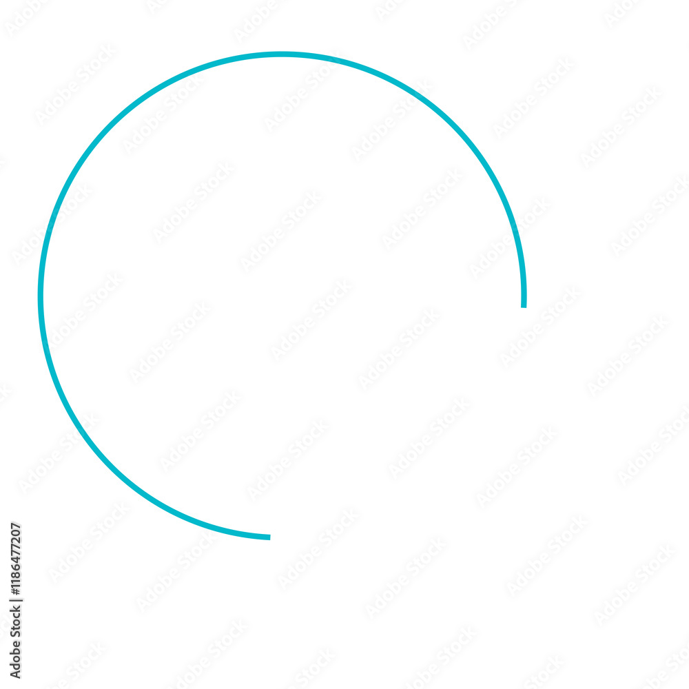 Poster circle hud digital technology style line and element on transparent background