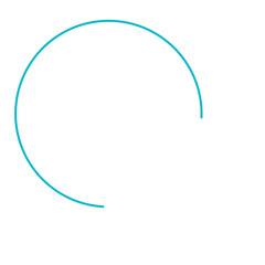 Circle HUD Digital technology style line and element on transparent background