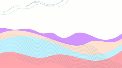 ABSTRACT BACKGROUND WITH HAND DRAWN SHAPES COLORFUL FLAT DESIGN VECTOR TEMPLATE FOR WALLPAPER, COVER DESIGN