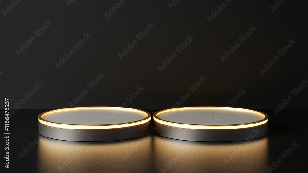 Aufkleber sleek 3d podium design with ample empty space for presentations and displays