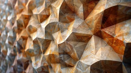  Close-up of contemporary geometric wall art, showing sharp lines and fine details