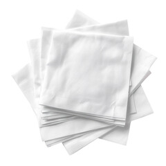 Obraz premium Clean White Napkins Isolated on Background for Restaurant and Catering Use in Photorealist Style