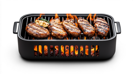 Grilled Steaks for Camping on Transparent Background