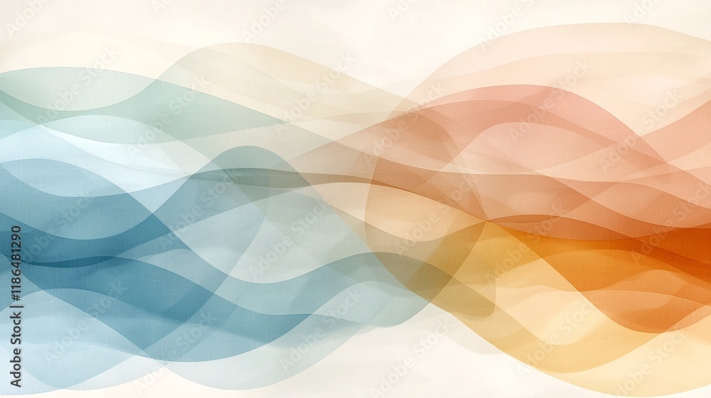 Poster ethereal and calming pastel gradient artwork with delicate hand drawn textured pattern showcasing a 