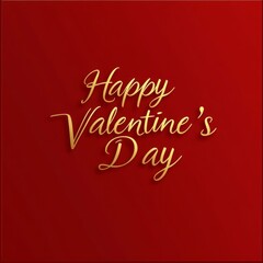 Elegant Gold Happy Valentine s Day Greeting Card Design