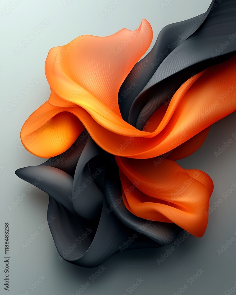 Poster captivating abstract pattern featuring flowing iridescent contours with a mesmerizing spectral glow 