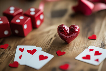  a romantic game night with cards and dice