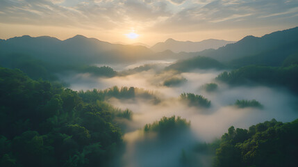 Obraz premium sunrise in the mountains