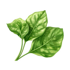 Obraz premium Fresh Sorrel Leaves Isolated on Clean transparent background for Culinary and Nutritional Use