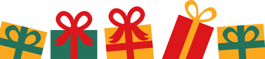 Christmas Gift Box Border Decoration