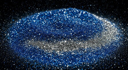 Obraz premium Sparkling Blue and Silver Glitter Texture Background