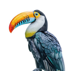 Fototapeta premium Photorealistic Toucan Isolated on a Clean transparent background.