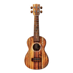 Obraz premium Beautifully Crafted Ukulele on Clean transparent background for Photorealist Imagery and Music-Themed Projects