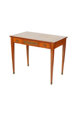 wooden table isolated on white