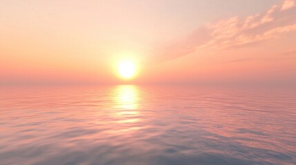 Obraz premium Serene Coastal Sunset with Soft Reflections