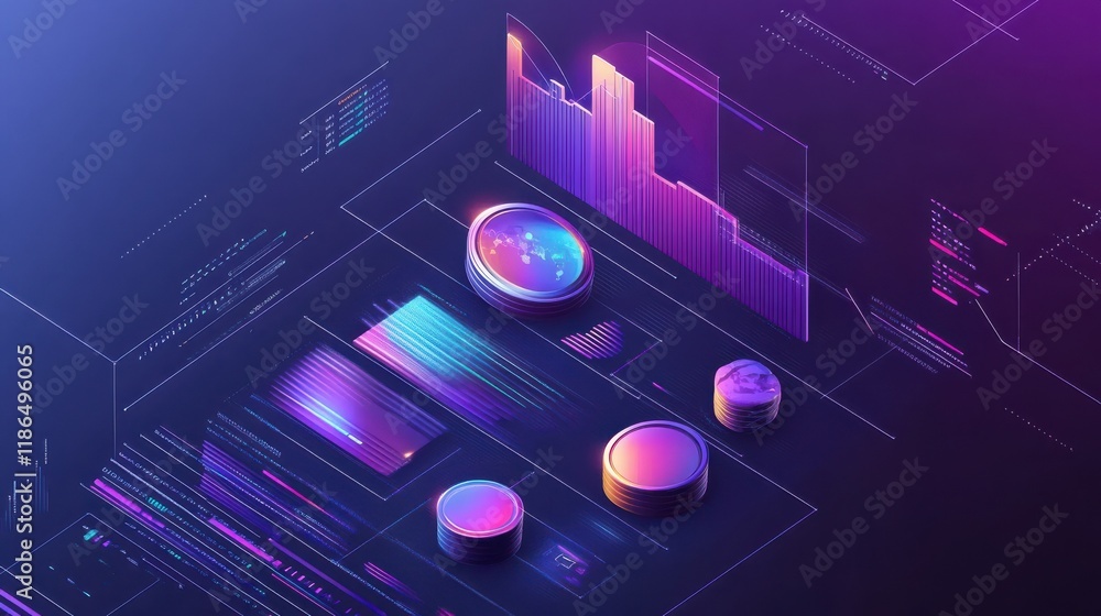 Aufkleber charts and graphs with statistics to innovation analyze business potential and forecast future devel
