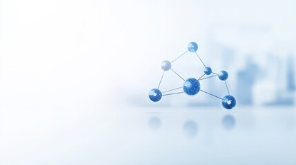 Molecule and cityscape, a fusion of science, urban development, technological innovation