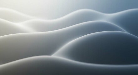 Obraz premium Abstract Gray Wave Background Soft Hills Smooth Curves Gradient Texture Digital Art