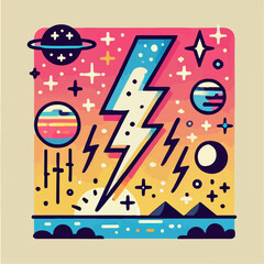 Fototapeta premium icon clouds and lightining