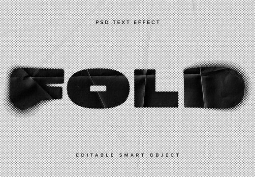 Blurred Halftone Text Effect Mockup
