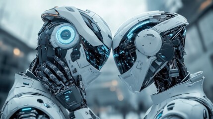 Fototapeta premium A joyful moment indoors as a mother in a red knitted sweater holds her baby, sharing genuine smiles of happiness and love in a cozy, warm setting.