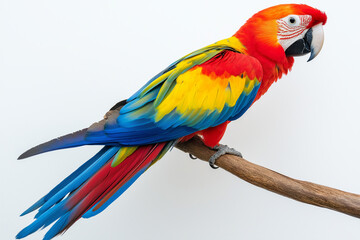 Fototapeta premium full length photo of a parrot on a white background