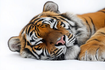 Obraz premium a tiger on a white background