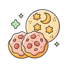 eid cookies vector icon, eid al-fitr vector illustration - simple illustration of eid cookies perfect for logos, and eid al-fitr-themed designs.