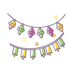 eid garland vector icon, eid al-fitr vector illustration - simple illustration of eid garland perfect for logos, and eid al-fitr-themed designs.