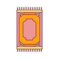 traditional rug vector icon, eid al-fitr vector illustration - simple illustration of traditional rug perfect for logos, and eid al-fitr-themed designs.