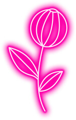 Neon Floral Art Sign