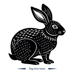 illustration of a cartoon rabbit