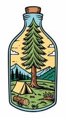 camping illustration