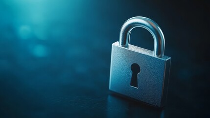 Fototapeta premium Robust padlock symbolizing unwavering data protection and digital security in a connected world