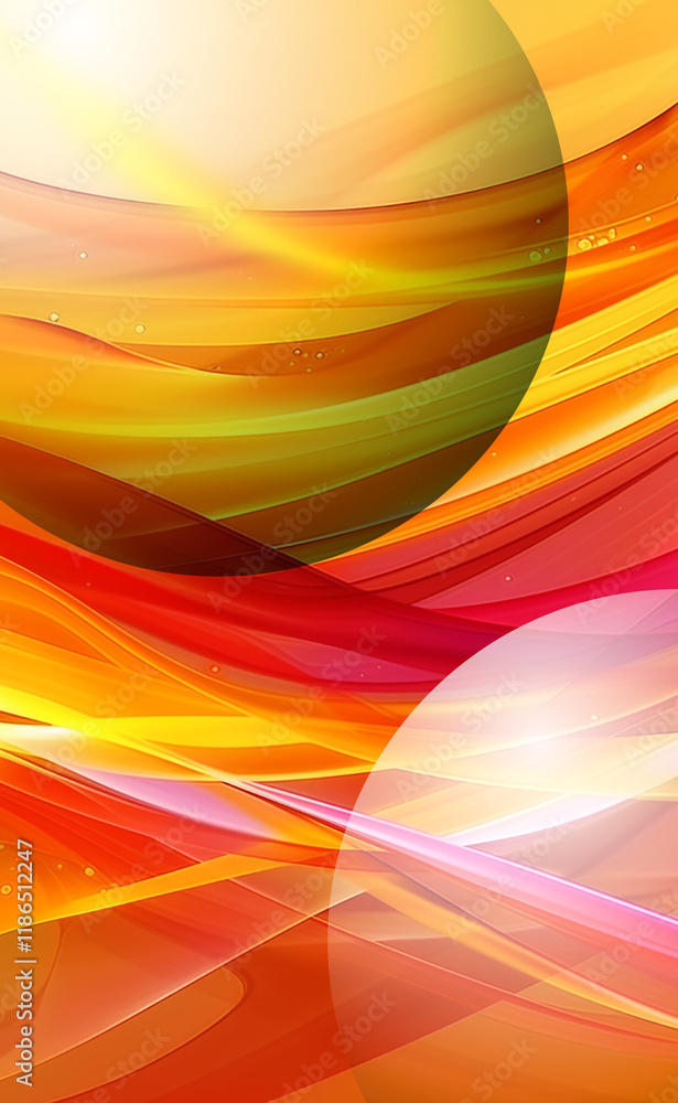 Fototapete abstract geometric background with gradient circles. modern design template.
