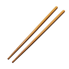 Elegant Wooden Chopsticks Isolated on Clean transparent background for Cooking and Culinary Use