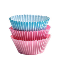 Colorful Cupcake Liners Isolated on a Clean transparent background for Baking and Food Photography