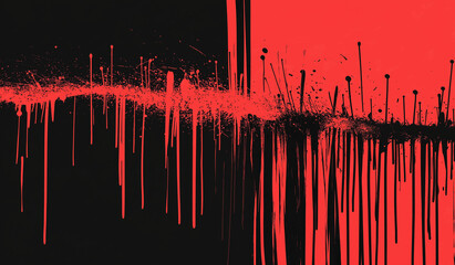 Abstract Red and Black Gradient Background with Textured Brush Strokes on the Left and Solid Red on the Right – Artistic Design for Creative Projects