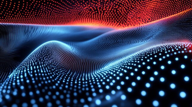 Blue and red data streams