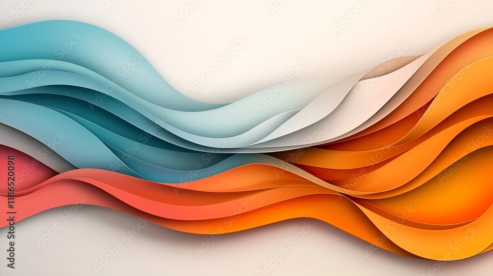 Poster mesmerizing iridescent waves a digital art masterpiece of hypnotic patterns and vibrant colors this 