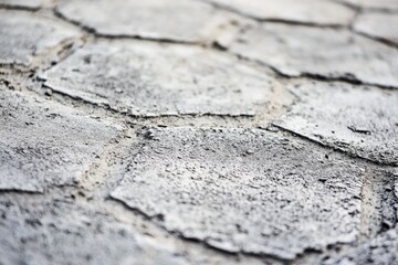 Obraz premium A black and white photograph of a stone floor with intricate patterns and textures