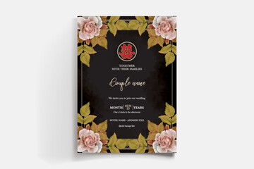 Obraz premium floral bridal shower invitation templates