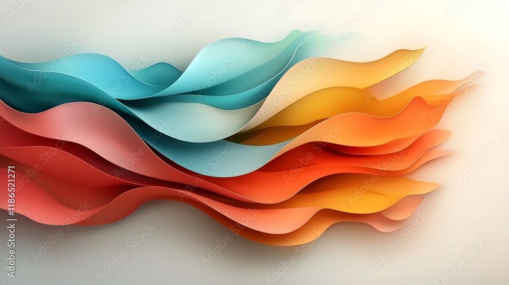 Poster mesmerizing kaleidoscopic abstract shapes with a vibrant iridescent color palette creating a dreamy 