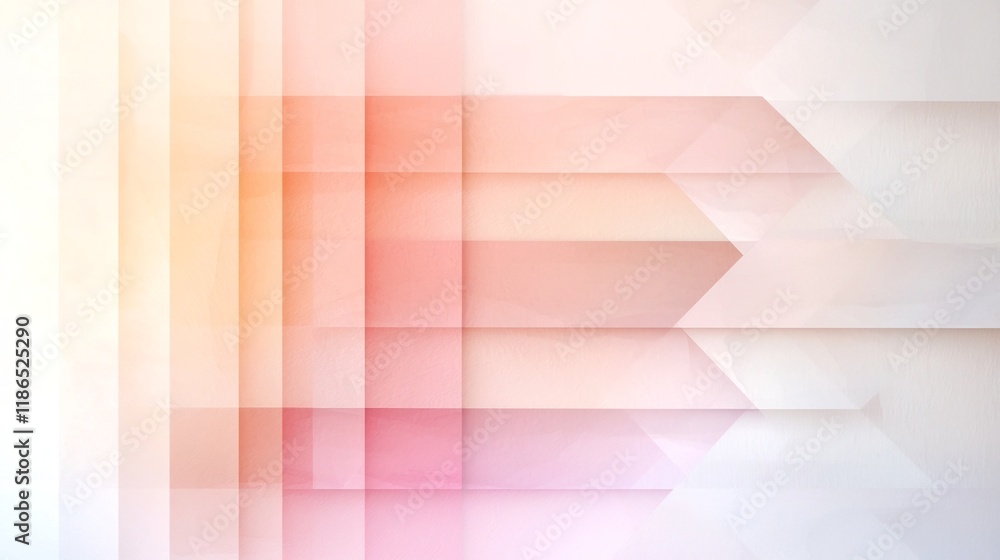 Poster elegant pastel gradient background transitioning harmoniously from soft pink to warm beige with a su