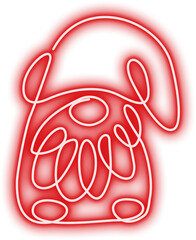 Neon Christmas LIne Art Sign