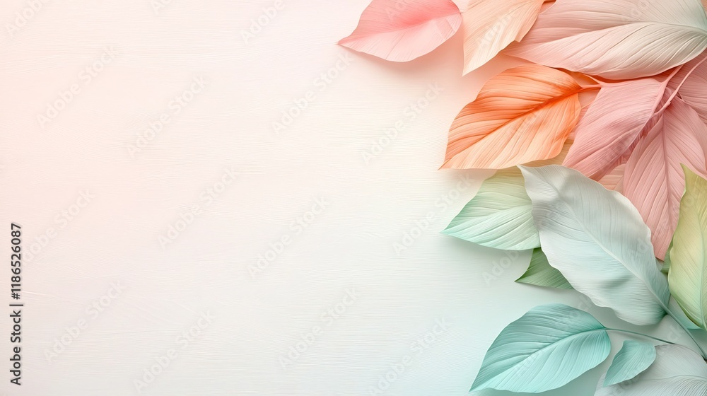 Poster Elegant and modern pastel gradient backdrop with a delicate textured pattern