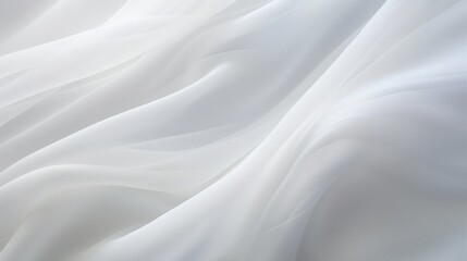 Obraz premium Soft White Curtain Fabric Texture with Gentle Waves and Elegant Drapery for Interior Design and Textile Inspiration